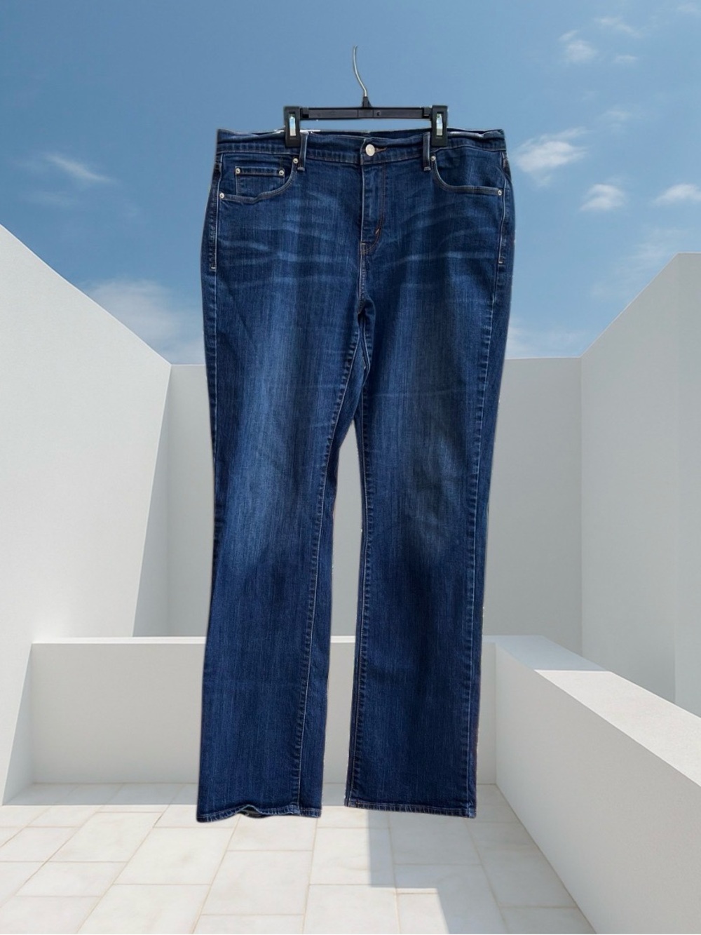 Levi’s Women’s 505 Straight Dark Wash Jeans Size 14L